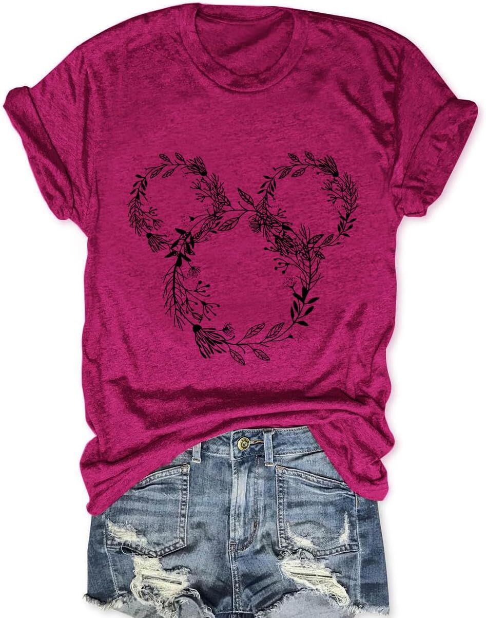 Magic Kingdom Castle - Camisa casual de manga corta para vacaciones, ropa bohemia para mujer, lindas camisetas de verano