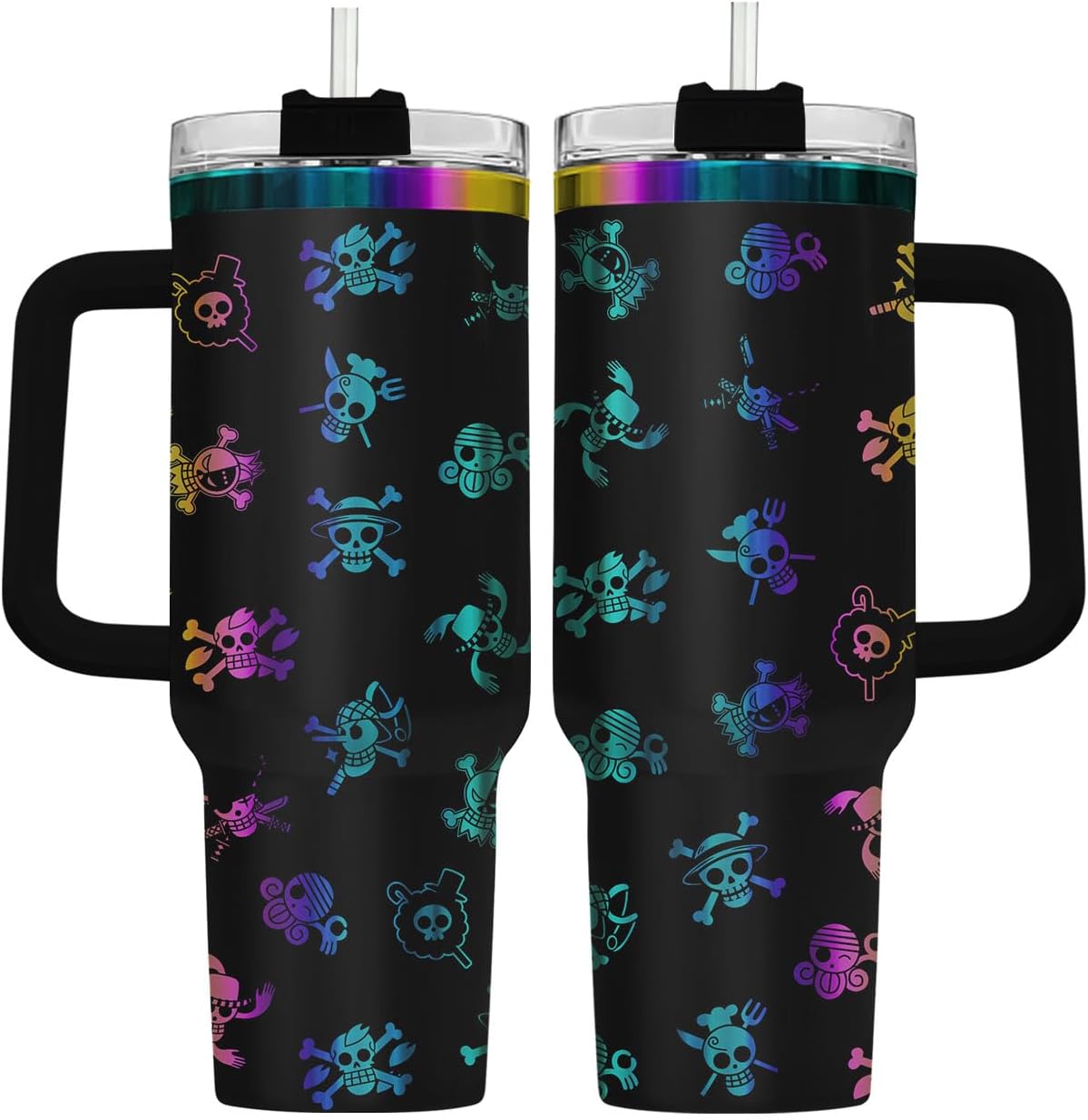 34HD Lord Fantasy Adventure - Vaso de café con aislamiento de acero inoxidable de 40 onzas, taza de viaje con asa y tapa para pajilla, segunda taza de café, regalos para amantes de los libros