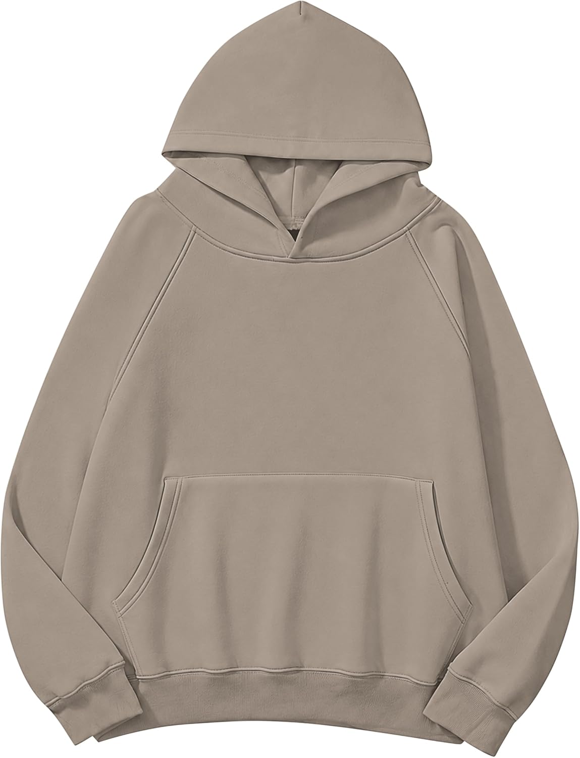 Lauweion - Sudaderas con capucha básicas de forro polar para mujer, con estampado de letras, manga larga, bolsillo canguro, hombros caídos, estilo holgado