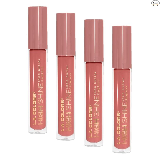 Manteca de Karité Lip Gloss de lato brillo L.A. Colors, de 0,14 onza, Transparente
