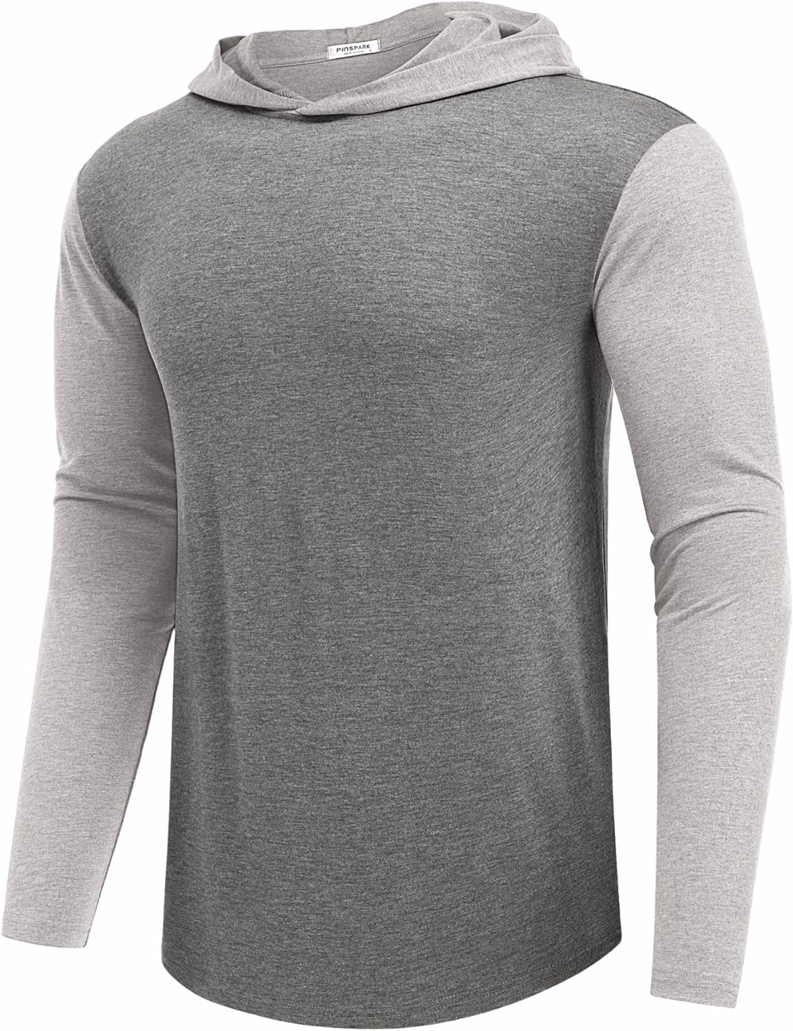 PINSPARK Sudaderas ligeras con capucha tipo pullover para hombres, manga larga, sudadera con capucha para golf, gimnasio, entrenamiento, sudadera atlética