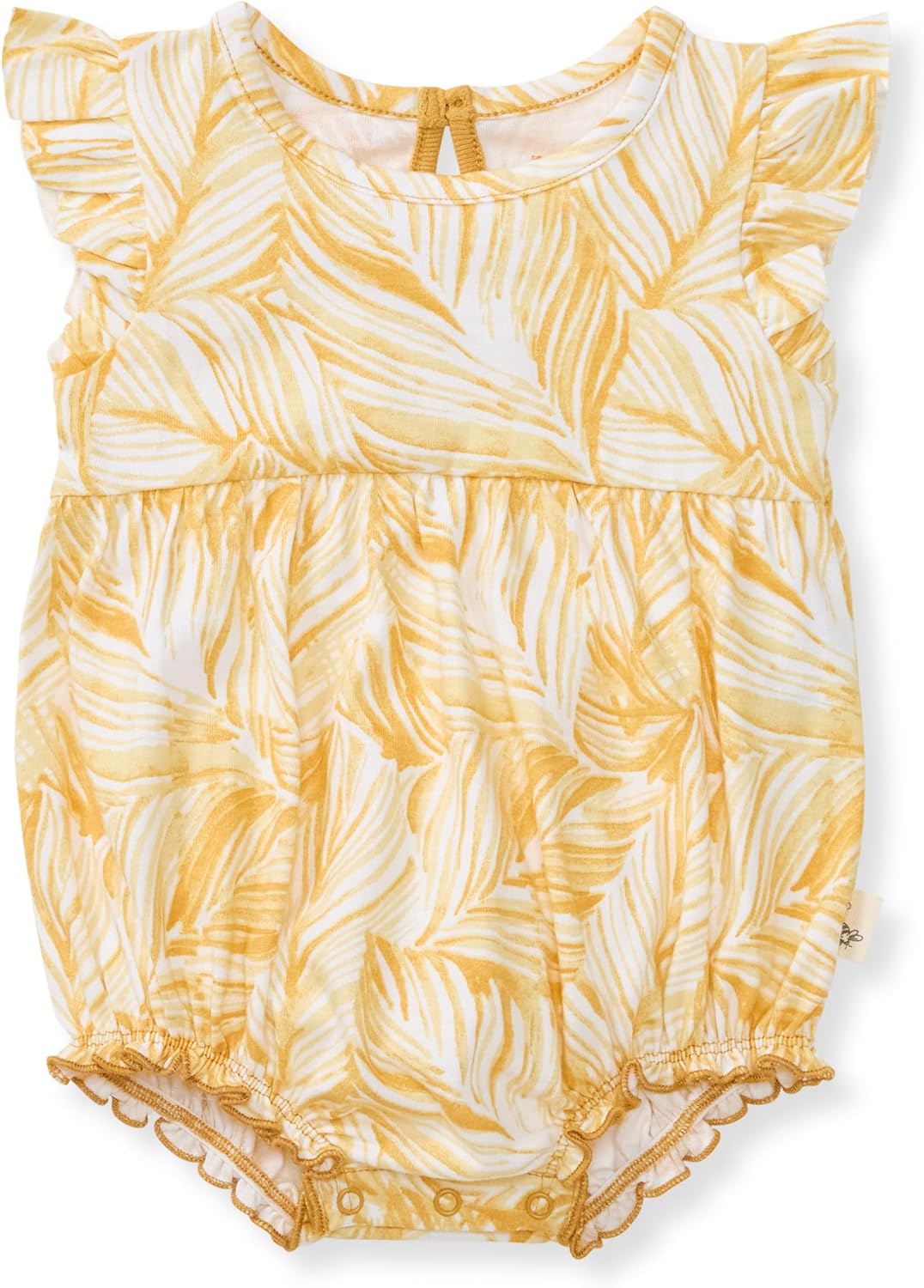 Burt's Bees Baby Mameluco de burbujas para niñas, 100% algodón orgánico de una sola pieza, traje corto y canastilla para niña
