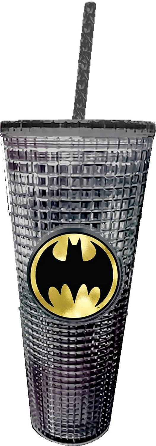 Spoontiques Peanuts Vaso de diamantes, 20 oz - Vaso texturizado con pajita, aislamiento de doble pared, sin BPA - Snoopy