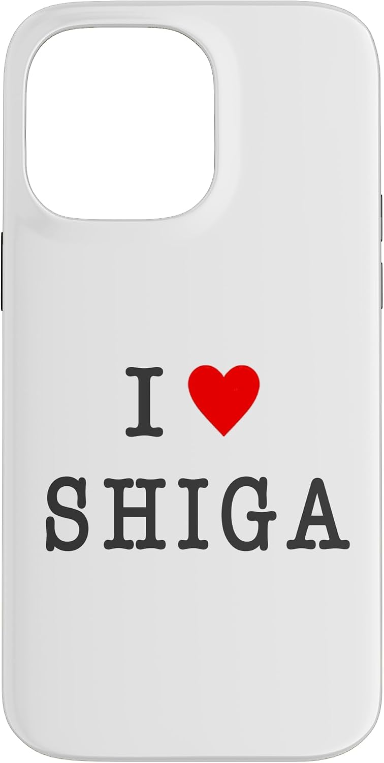 アイラブ・SHIGA 滋賀（I Love ハート）【47都道府県】ジモティ プレゼント お土産 面白 スマホケース iPhone 14 Plus 用