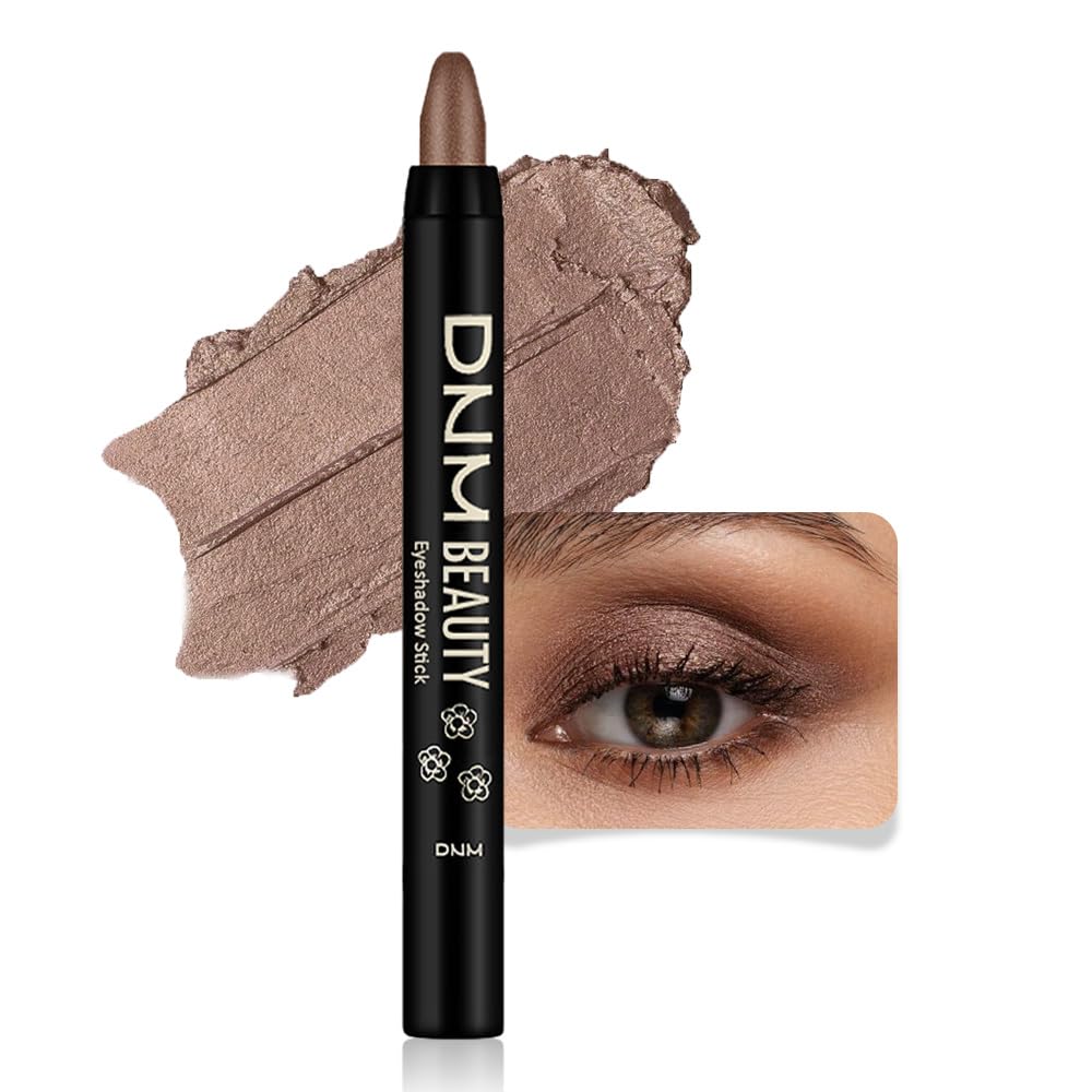 Juego de 8 piezas de barras iluminadoras de sombra de ojos en crema, champán perla gris topo bronce cacao piedra masilla amatista ahumada con brillo mate, lápiz delineador de ojos, barra aplicadora