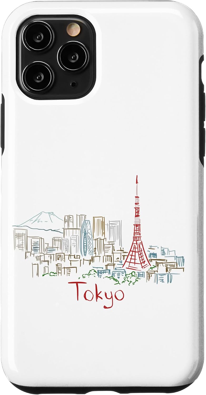 東京 日本 旅行 お土産 パノラマ 都市 ランドマーク ギフト スマホケース iPhone SE (2020) / 7 / 8 用