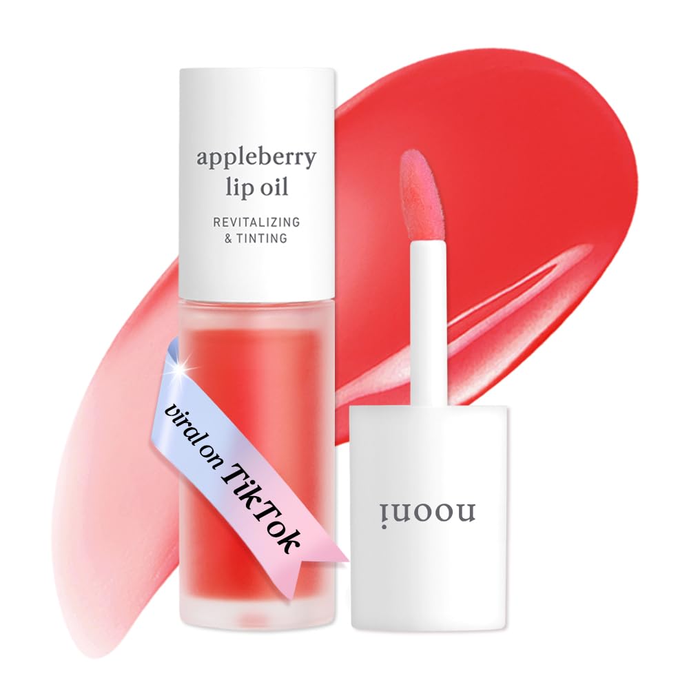 NOONI - Aceite coreano para labios, de larga duración, hidratante, revitalizante para labios secos, impermeable, relleno de calcetines para niñas adolescentes, 0.12 fl.oz, Appleplum