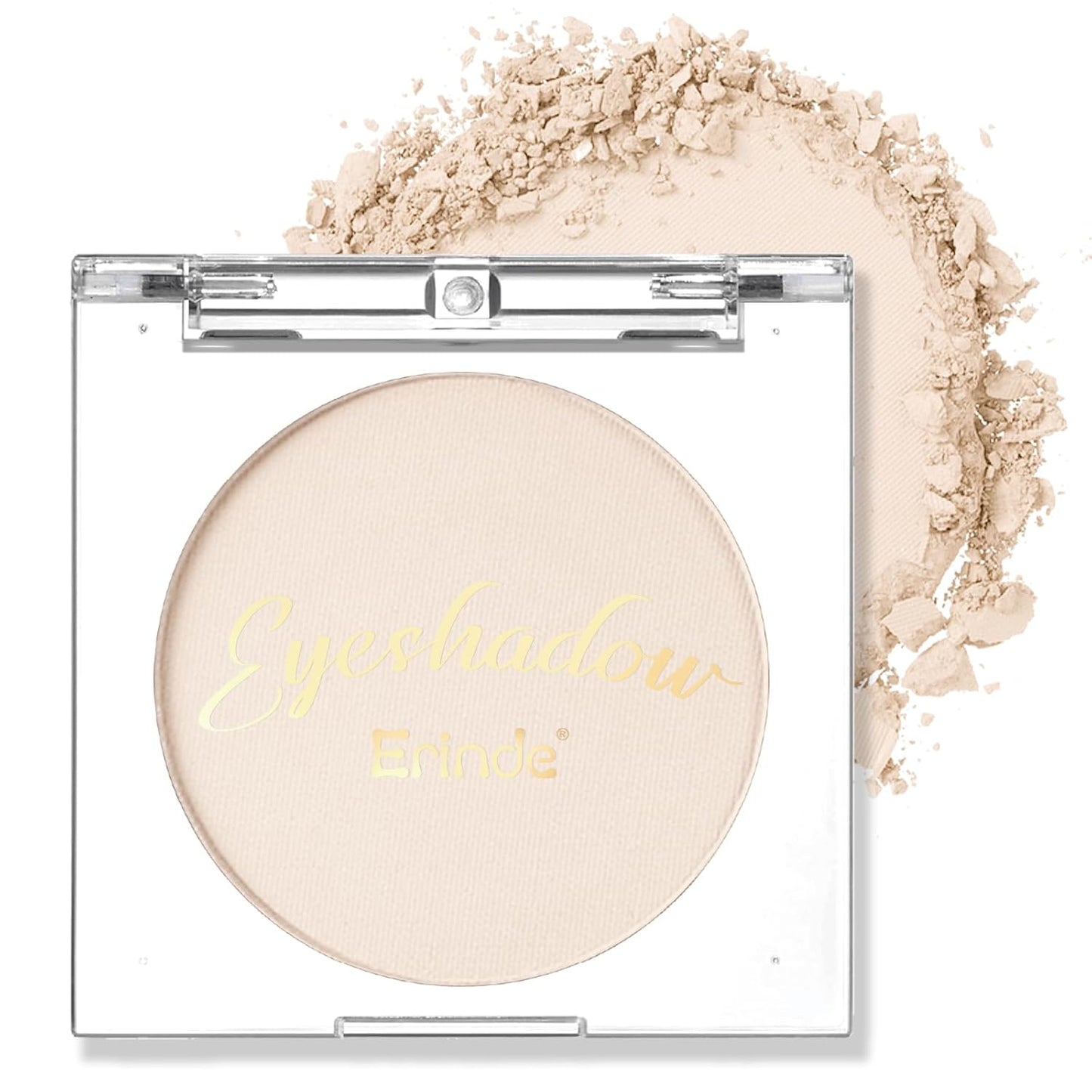 Erinde Paleta de sombra de ojos mate marrón individual, sombra de ojos de terciopelo maquillaje natural compacto en polvo, maquillaje de ojos de larga duración, ultra mezclable, color pigmentado
