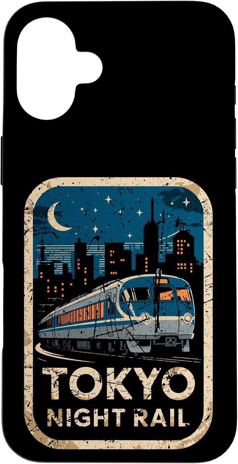 東京 夜行レール 日本 ビンテージ 都市列車 アニメ お土産 スマホケース iPhone 15 用