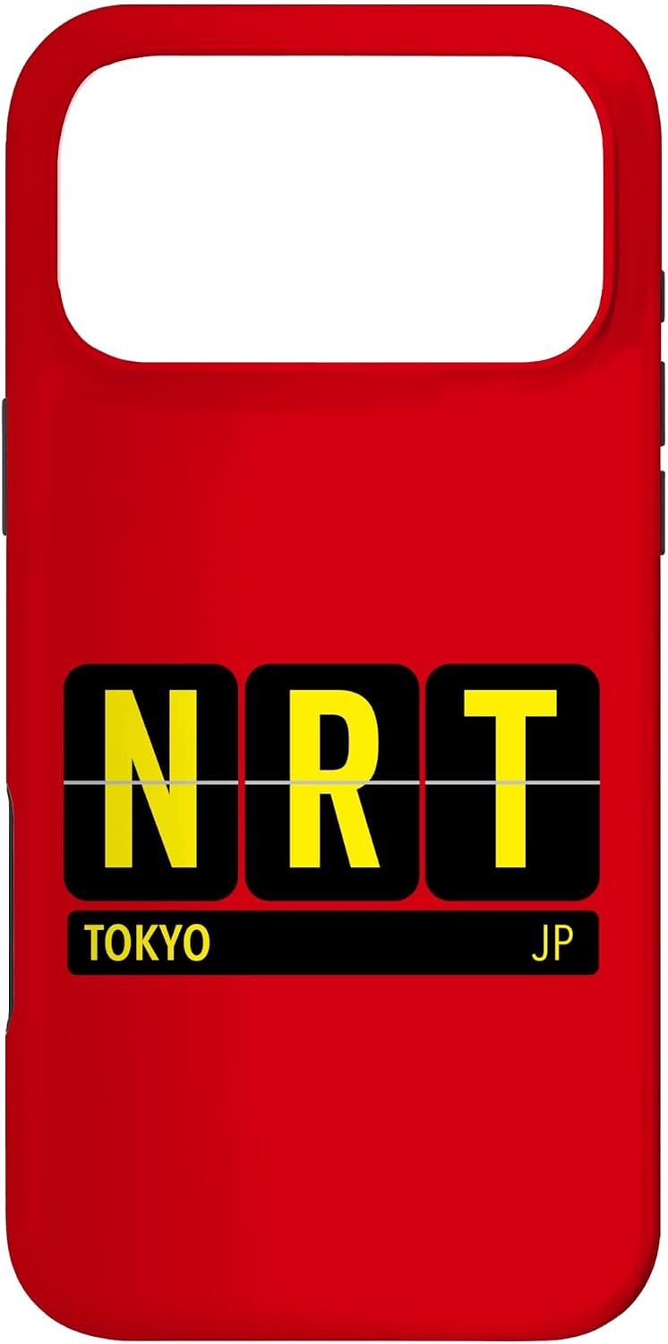 NRT 東京 日本 旅行 お土産 イエロー文字 スマホケース iPhone 11 用