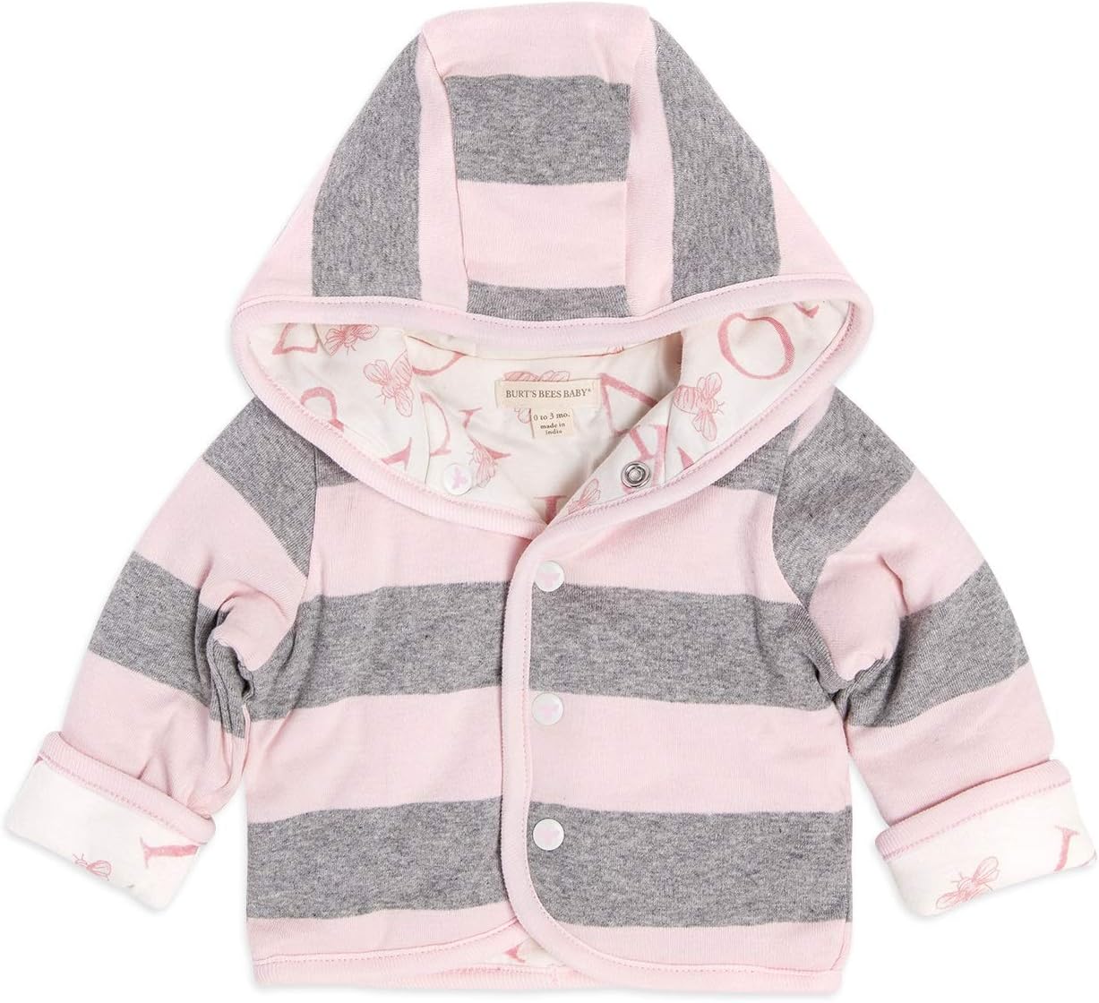 Burt's Bees Baby Unisex Jacket, Lightweight Zip-up Sweatshirt Hooded Coat or Vest, Organic Cotton
