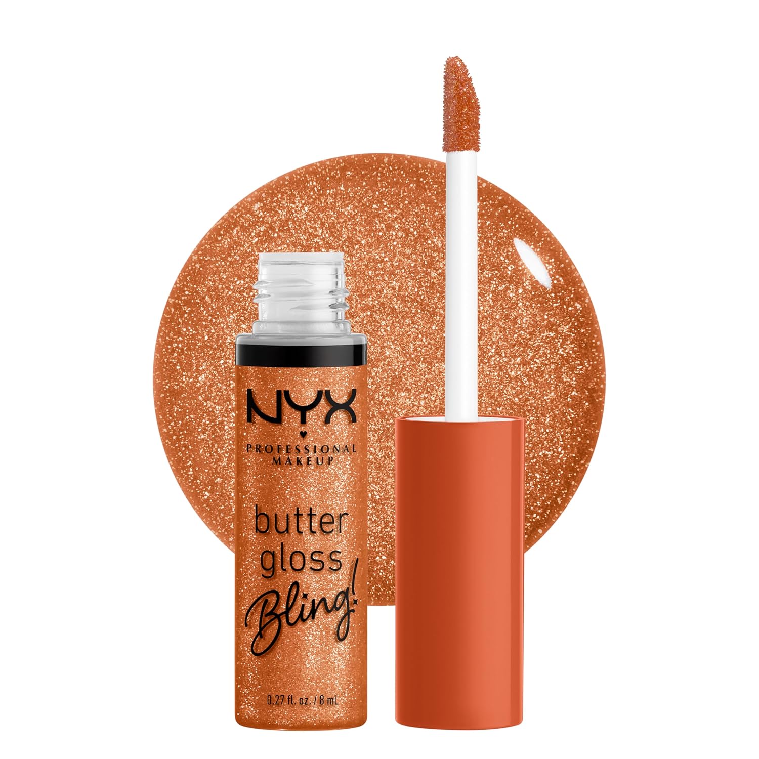 NYX MAQUILLAJE PROFESIONAL Brillo de mantequilla, brillo de labios no pegajoso - Tiramisu (Brown)