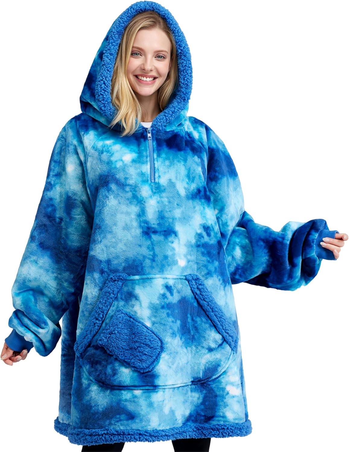 Giggling Getup Manta con capucha para adultos, regalos para adolescentes, niñas, hermanas, mujeres, forro polar sherpa, sudadera con capucha, cálida y acogedora con bolsillo y mangas, color beige gato