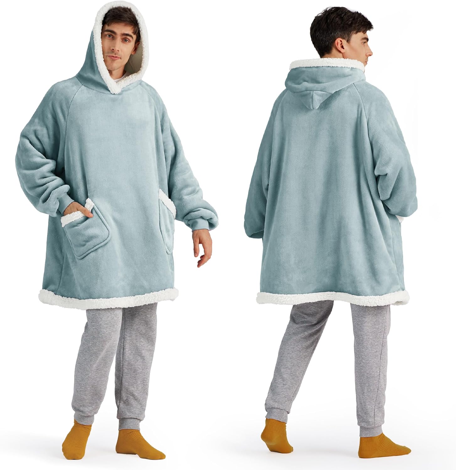 Bedsure - Manta corta de sherpa para llevar puesta