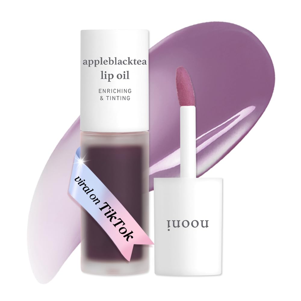 NOONI - Aceite coreano para labios, de larga duración, hidratante, revitalizante para labios secos, impermeable, relleno de calcetines para niñas adolescentes, 0.12 fl.oz, Appleplum