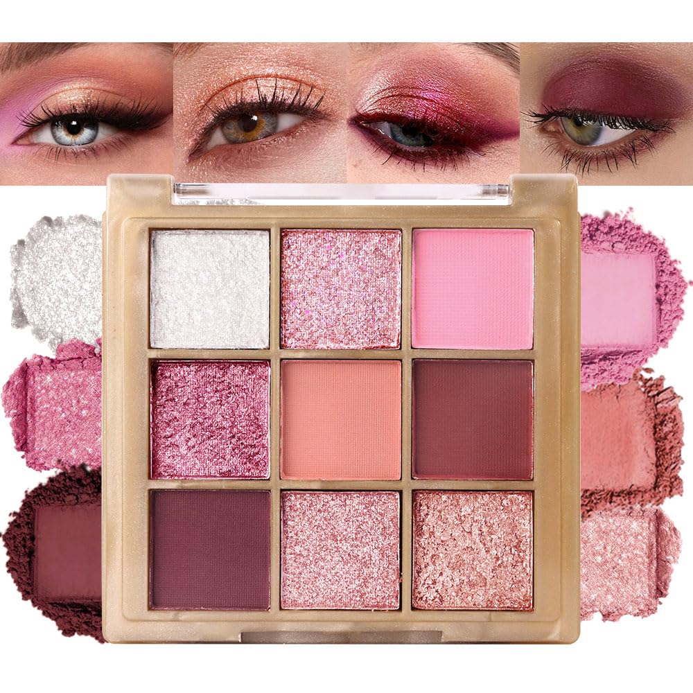 CAKAILA Brown Eyeshadow Palette-Neutral Nude Brown Smokey Eye Shadow Palette,Rose Gold Bronze Naked Cream Eyeshadow Palette Makeup,Natural Eyeshadow for Eyes Long Lasting Naturing-Looking