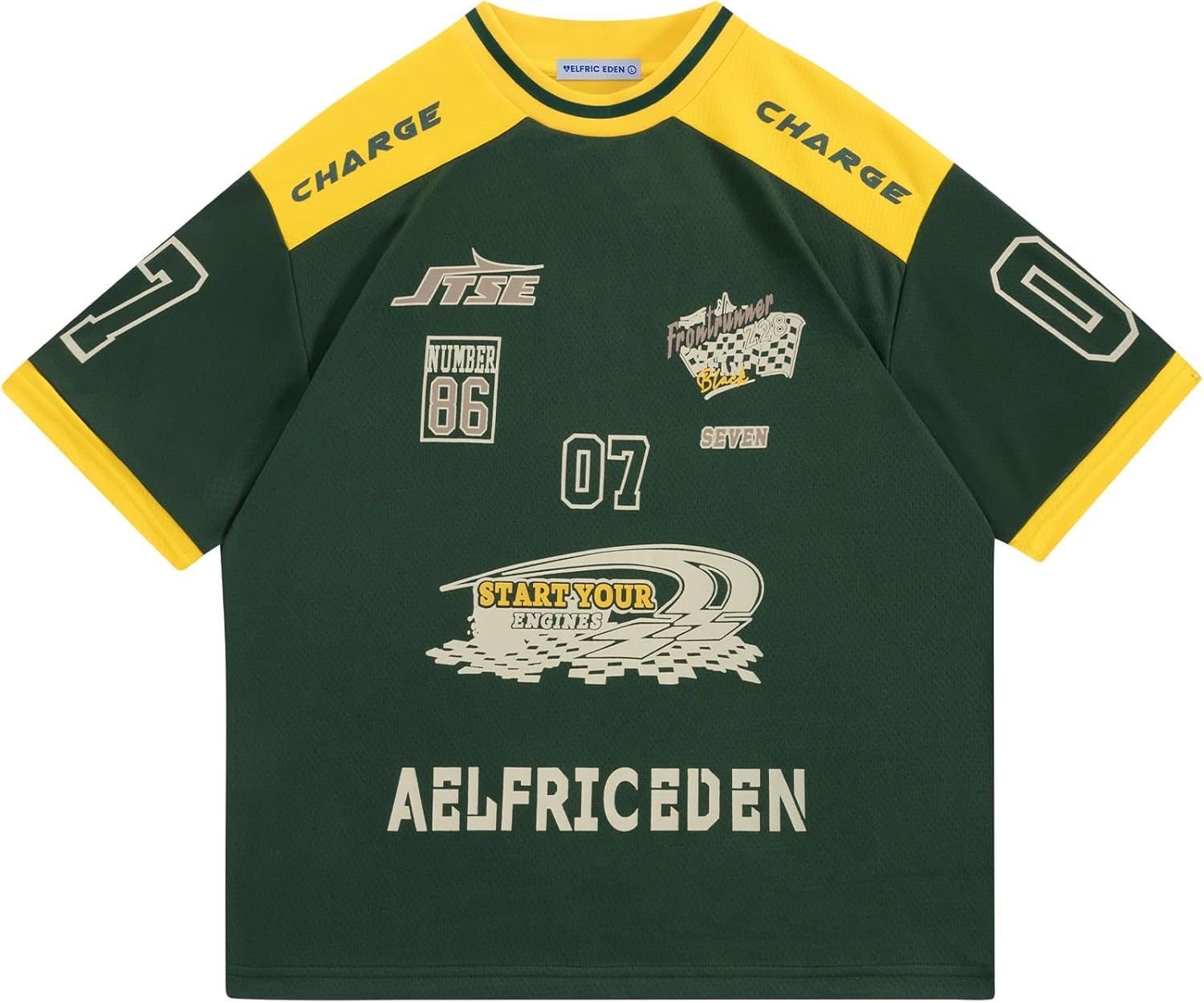 Aelfric Eden - Camisetas vintage de los años 90 de gran tamaño unisex con estampado gráfico, jersey informal, ropa de calle, top de verano