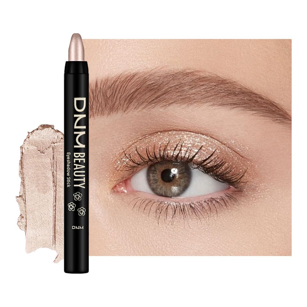 Juego de 8 piezas de barras iluminadoras de sombra de ojos en crema, champán perla gris topo bronce cacao piedra masilla amatista ahumada con brillo mate, lápiz delineador de ojos, barra aplicadora