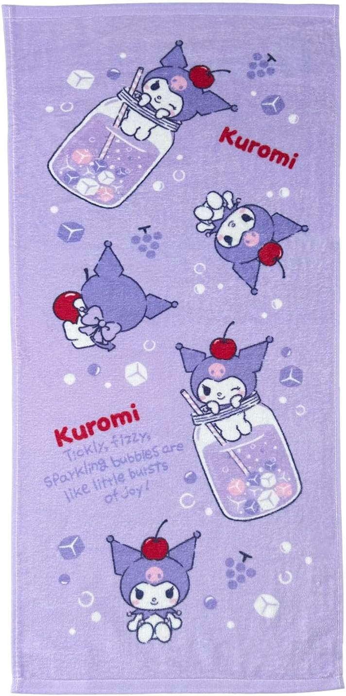 Nomura Towel Sanrio Characters Hello Kitty Face Towel, Set of 2, 13.4 x 29.5 inches (34 x 75 cm), 100% Cotton, Summer Days