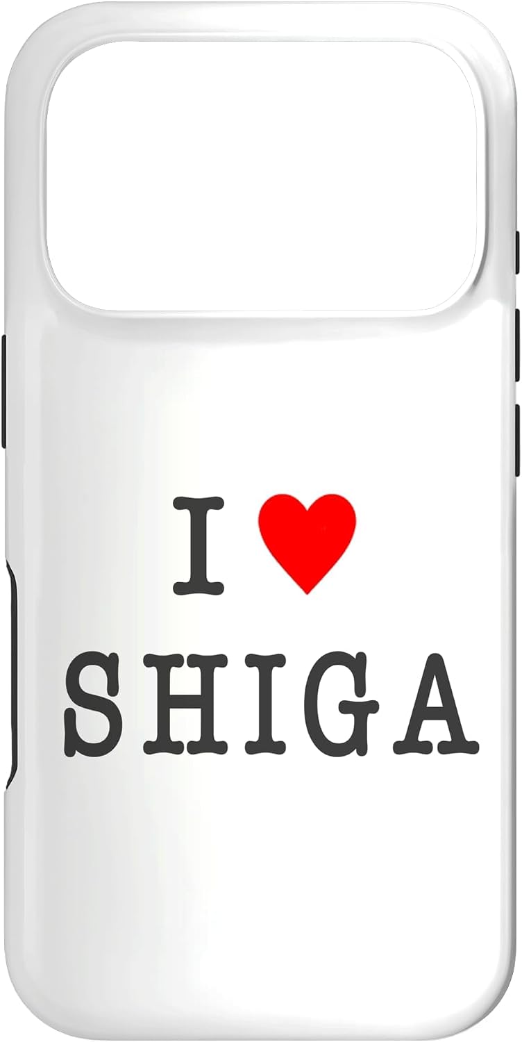 アイラブ・SHIGA 滋賀（I Love ハート）【47都道府県】ジモティ プレゼント お土産 面白 スマホケース iPhone 14 Plus 用
