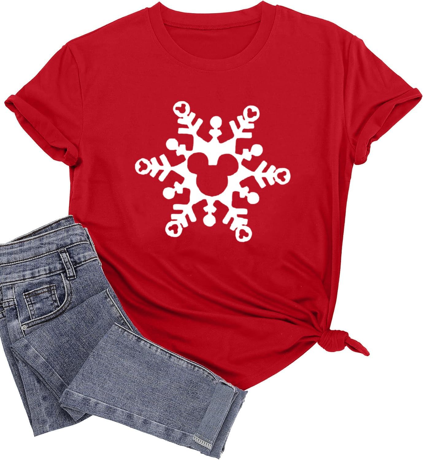 Camiseta de manga corta con diseño de castillo mágico para mujer, diseño de hadas, informal, para vacaciones, vacaciones