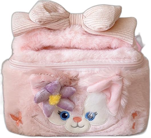 Sherri May Cookie Ann Stella Duffy Character, Cute, Makeup Pouch, Convenient Travel Goods, Large Capacity, Fashionable, Popular, Small Items, Storage, Travel Pouch, Women's, Fluffy