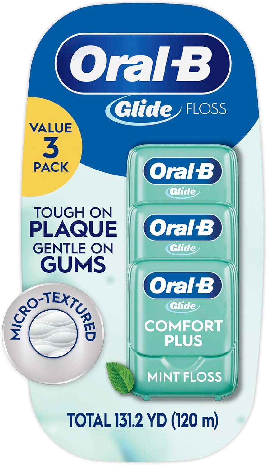 Oral-B Glide Pro-Health Comfort Plus - Hilo dental, menta, 3 unidades