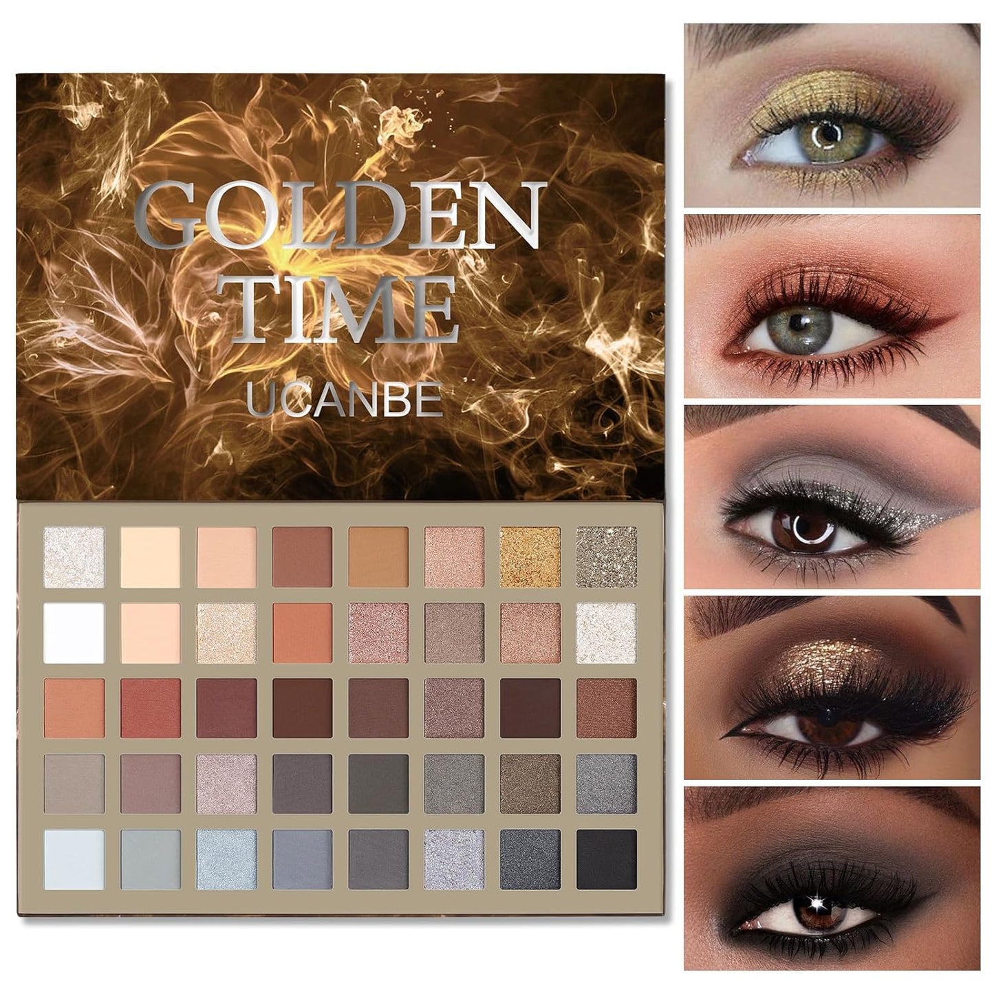 UCANBE Spotlight Eyeshadow Palette Professional 40 Color Eye Shadow Matte Shimmer Makeup Pallet Highly Pigmented Colorful Powder Long Lasting Waterproof Eye Shadow