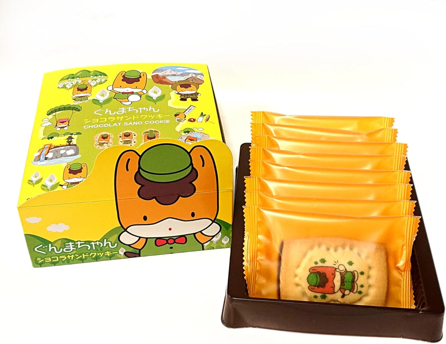 Gunma-chan Chocolate Sandwich Cookies, 8 Pieces (2 Boxes)