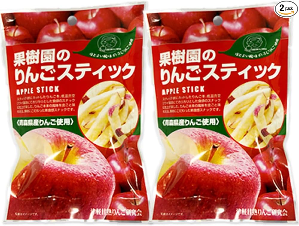 Orchardine (8 Bags) BY3 Apple Stick Fuji 8 Bags, 0.7 oz (20 g) x 8, Aomori Fuji Sweets, Snacks, Low Calories, Low Temperature Vacuum Fry Method, Mail Bin YP
