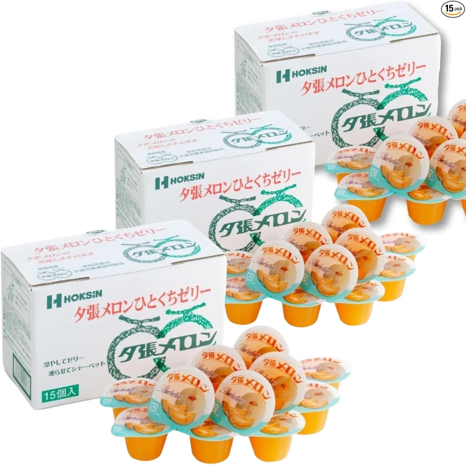 Hokushin Foods Hitakuchi Jelly, 0.7 oz (21 g) x 10 Packs, Chill Freeze, Premium Fruit Juice, Sweets, Gift, Souvenir, Treats (15 Pieces in 1 Box, Amao Strawberry, Produced in Fukuoka Prefecture)