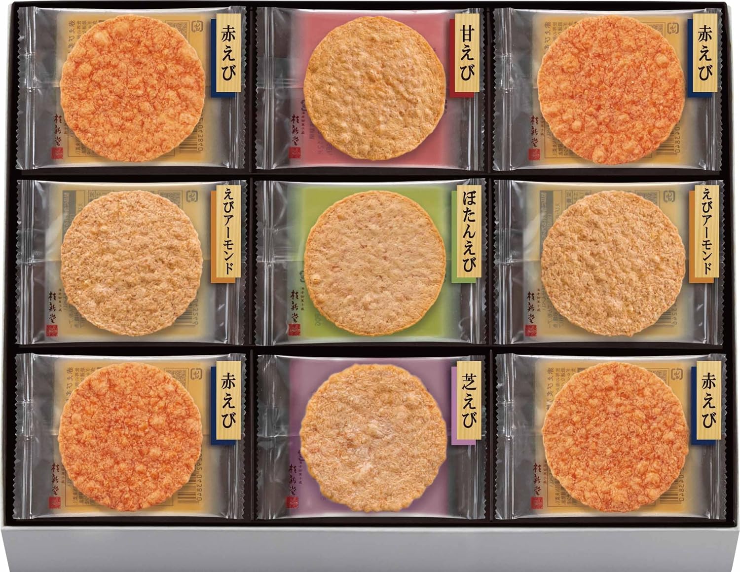 Kaishindo Roasted Assorted Shrimp Rice Crackers Gift Sweets Present Japanese Confectionery Shrimp Rice Crackers Individual Packaging Ochu-gen Offering 18 Bags