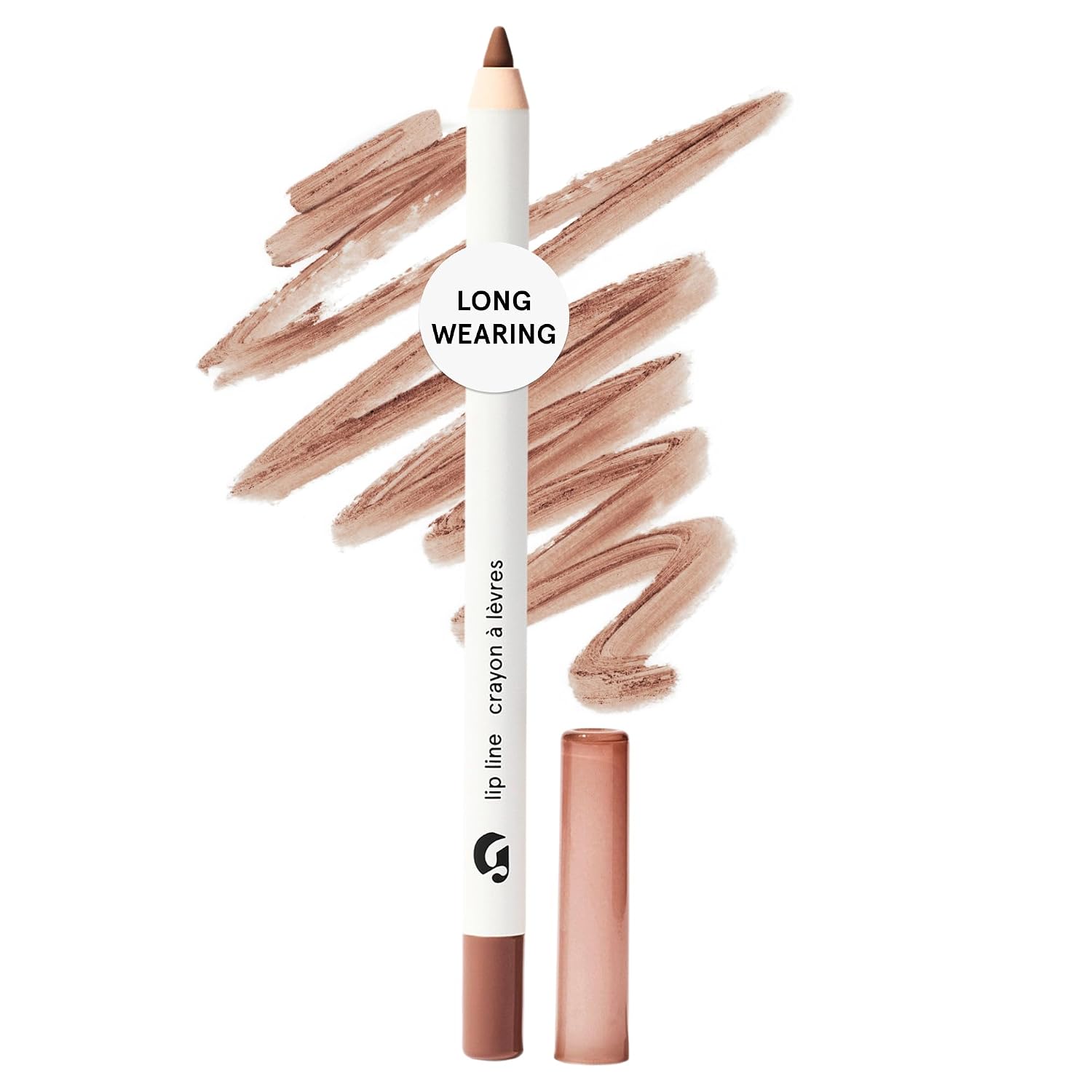 Glossier Lip Line, Buff - Nude Lip Liner Pencil, Long Lasting Water-Resistant Smudge-Resistant Transfer-Resistant Medium Coverage Definer with Jojoba Oil, Natural Shape and Tones for Sensitive Skin
