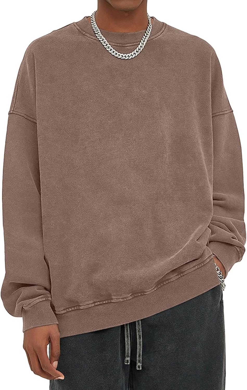KEEPSHOWING Sudaderas con capucha de gran tamaño para hombre, estilo vintage, para parejas, con lavado ácido, sudaderas con capucha para hombre, ropa de calle