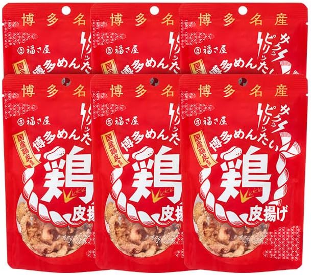 Hakata Mentai Chicken Skin, 1.4 oz (40 g), Hakata Specialty Snacks, Fukusaya, Spicy Mentai, Fukuoka, Souvenir, Gift, Father's Day, Middle Moto, Year's Day, Fukusaya (Set of 2)