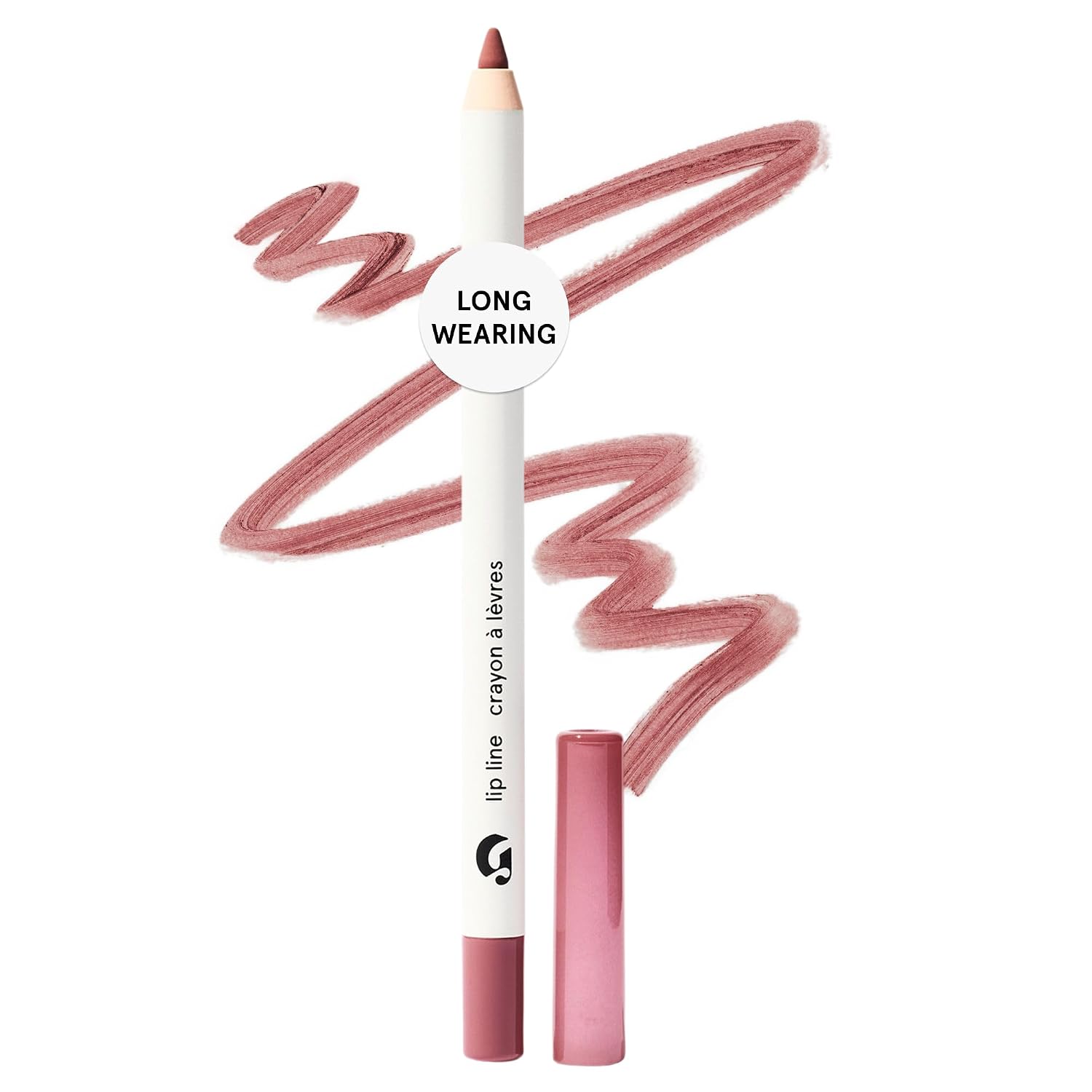Glossier Lip Line, Bit - Mauve Lip Liner Pencil, Long Lasting Water-Resistant Smudge-Resistant Transfer-Resistant Medium Coverage Definer with Jojoba Oil, Natural Shape and Tones for Sensitive Skin