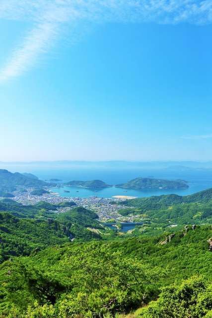 [Japanese Landscape Postcard] Kagawa Prefecture Shotoshima Green Valley and Blue Sea Postcard Souvenir Postcard Photography / YOSHIO IWASAWA