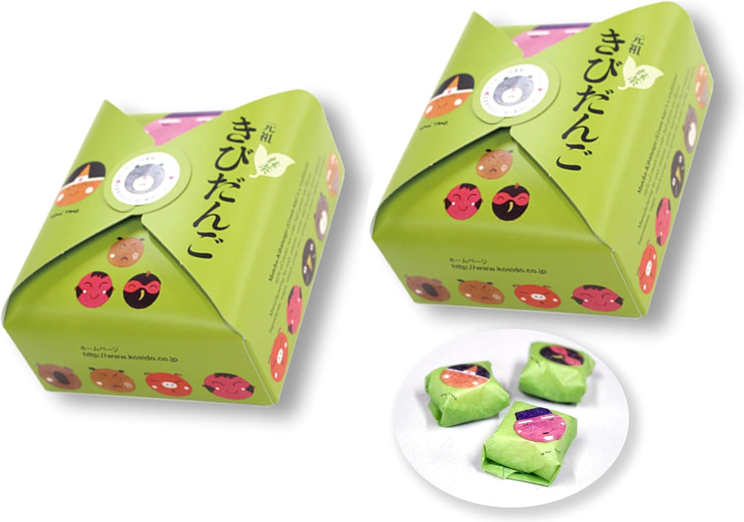 Koeido Kibidango (Original, Matcha, Kinako, White Peach), Pack of 10 (Individual Packaging), Souvenirs, Souvenirs, Local Halal (2 Boxes)