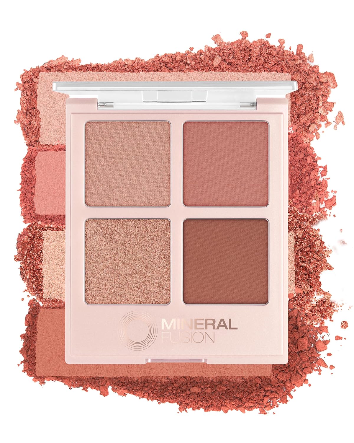 Mineral Fusion Eyeshadow Palette | Vegan Eye Makeup with Matte, Satin, and Shimmer Finishes | Natural, Lightweight Formula (Coffee Break)