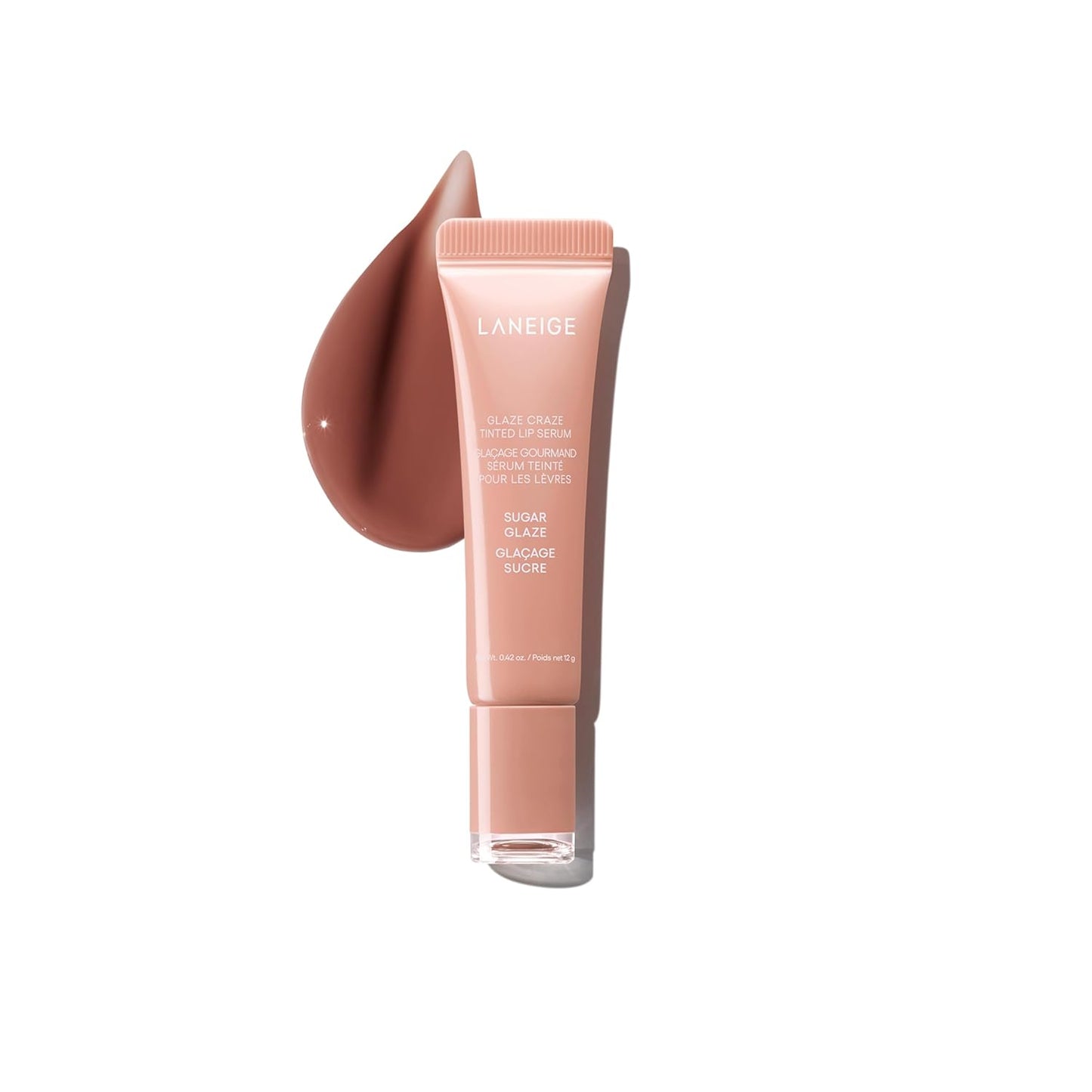 LANEIGE Glaze Craze Tinted Lip Serum: Hydrating, Lip Barrier-Boosting, Softening Lip Serum Treatment for Glossy & Buildable Shine, Nourished Lips with Plumping Polypeptides | Korean Skin Care
