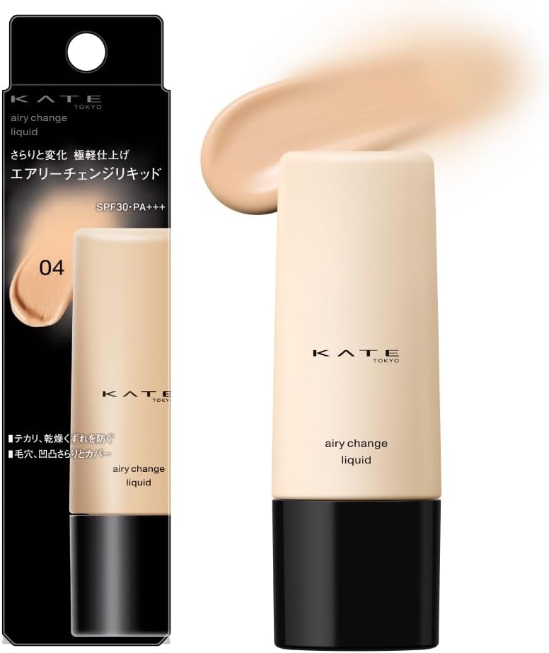 KATE Airy Change Liquid 01, Slightly Brighter Skin, Smooth, Extremely Light Skin, Covers Uneven Pores, Anti-Glare, Prevents Dryness, Keeps Fresh, Smooth Texture, High Adhesion, Sebum Block Formula, Moisturizing Ingredients