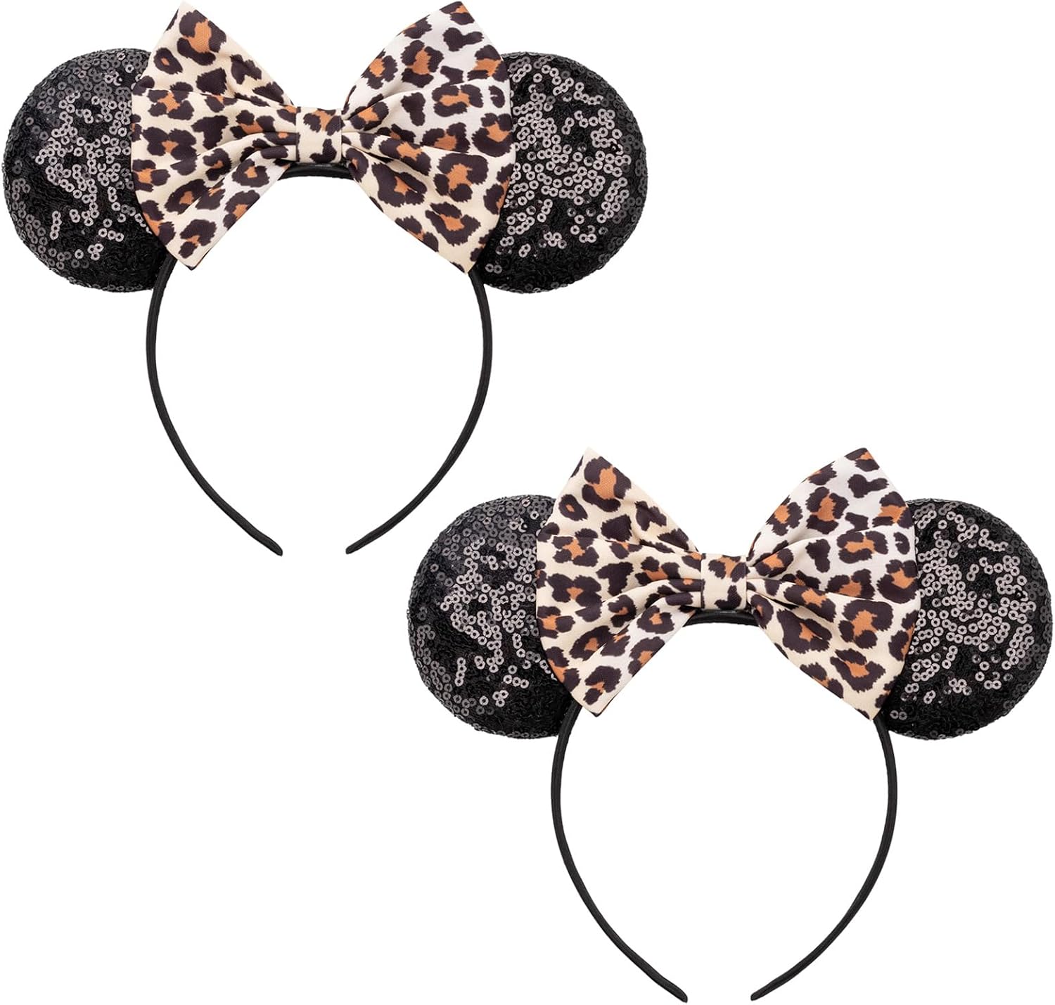 AQOKKA Mouse Ears Headbands with Bow Minnie Ears Cosplay Costume Hair Accessories for Women Birthday Party Decoration
