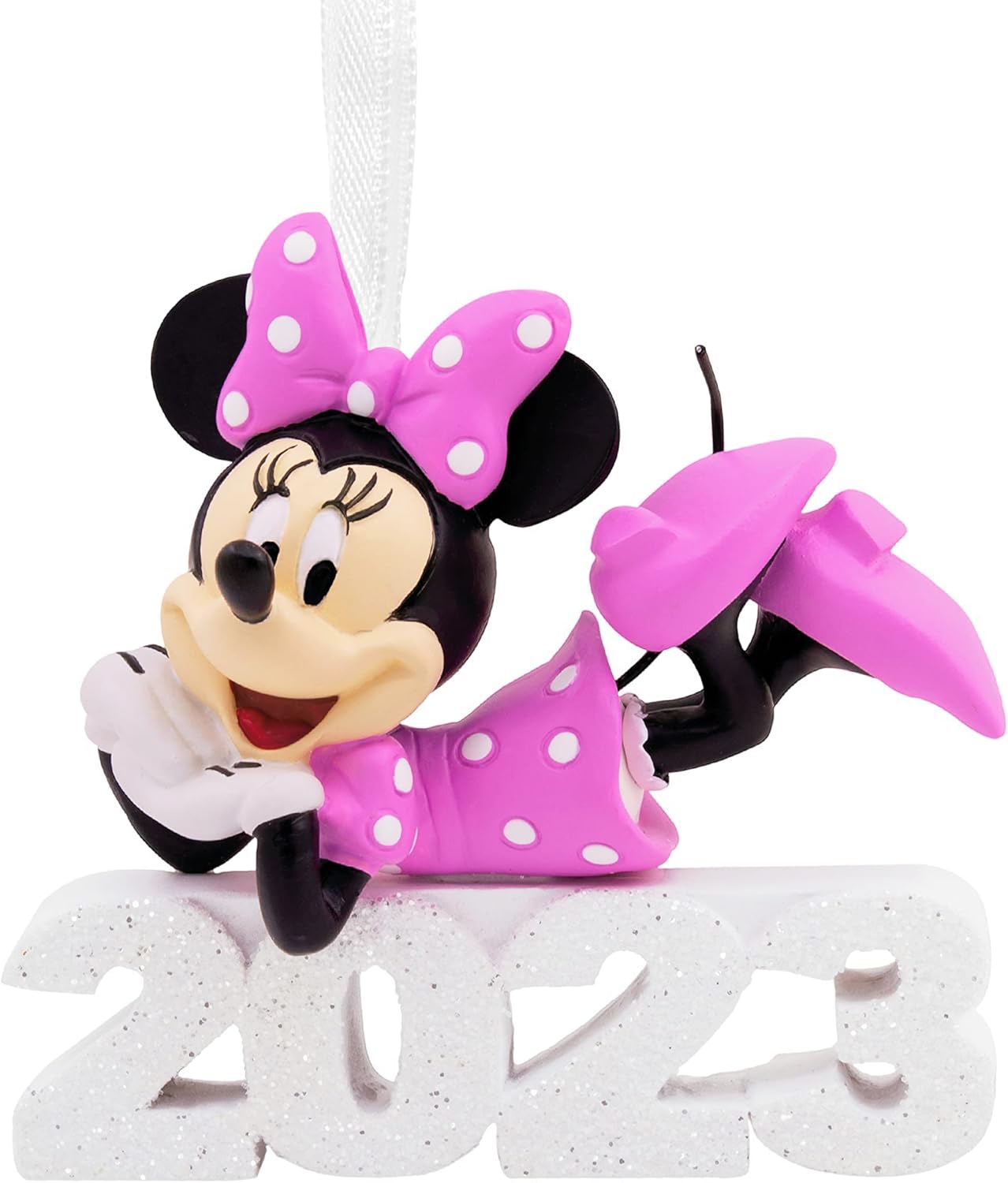 Hallmark - Adorno navideño colgante de Minnie Mouse de Disney en tubo de nieve