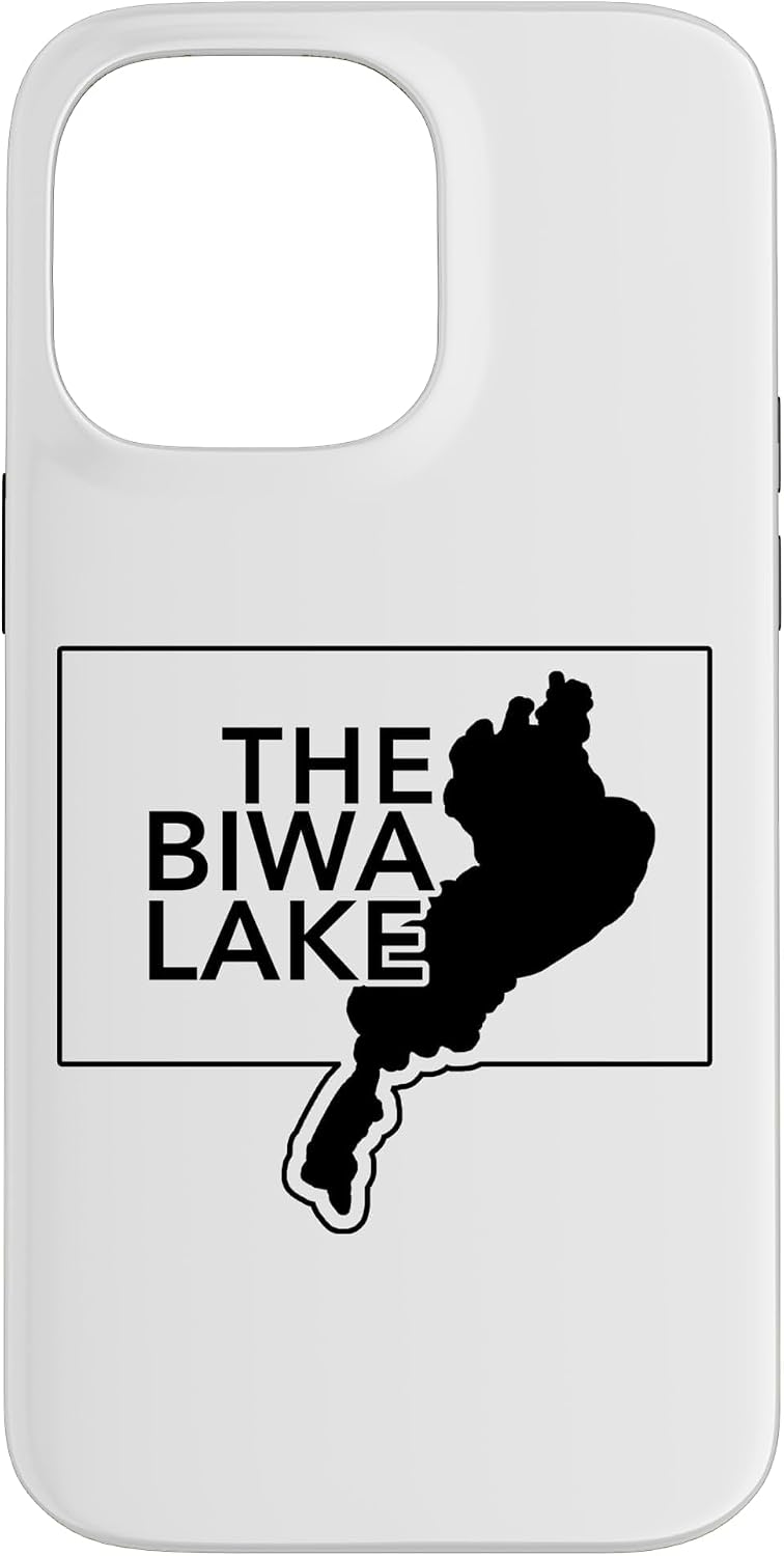 THE BIWA LAKE 琵琶湖 滋賀 地図【47都道府県】ジモTティ JIMO-T 地元愛 お土産 プレゼント 面白 スマホケース iPhone 16 Plus 用