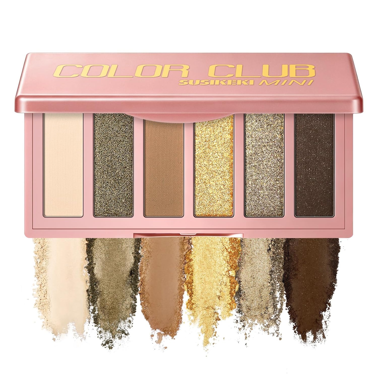 SUSIKEKI 6 Colores Mini Paleta de Sombras de Ojos Maquillaje Neutro Nude Ahumado Sombra de Ojos Taupe y Marrón Mate Paleta de Maquillaje con Espejo Altamente Pigmentado de Larga Duración Impermeable