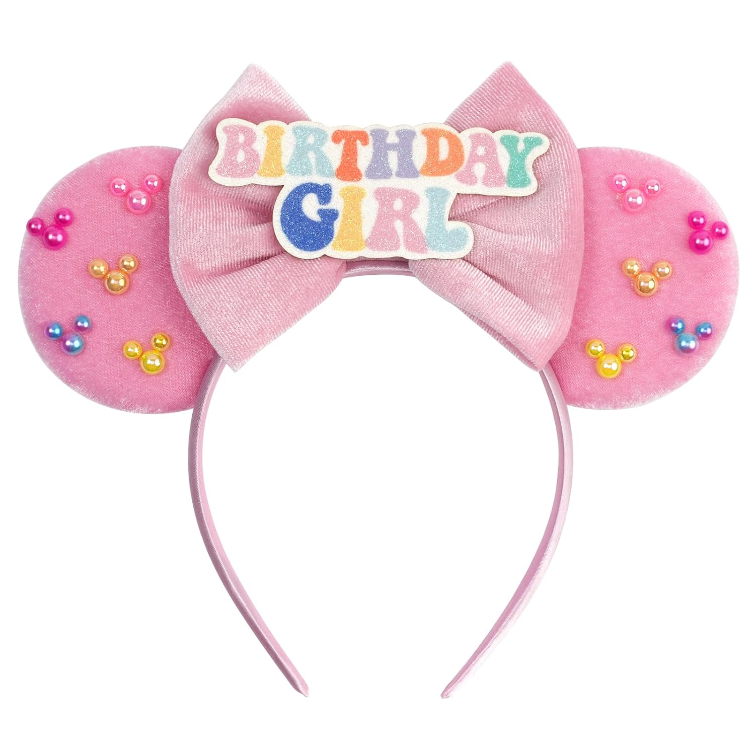 bianbaistar Colorida diadema de orejas de ratón inspirada en caramelos con purpurina brillante, perfecta para fiestas divertidas, eventos temáticos y celebraciones navideñas