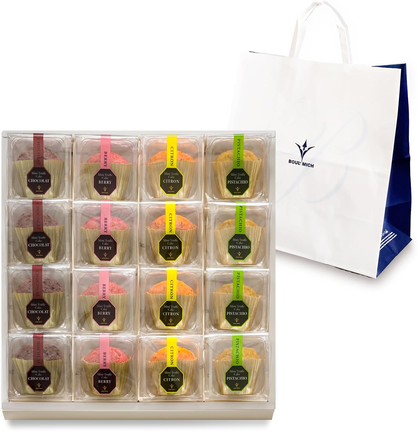 BOULMICH Mini Truffle Cakes (Pack of 16) Same Day Shipping No Carry Bag Homecoming Souvenir Gift Candy Sweets Assorted