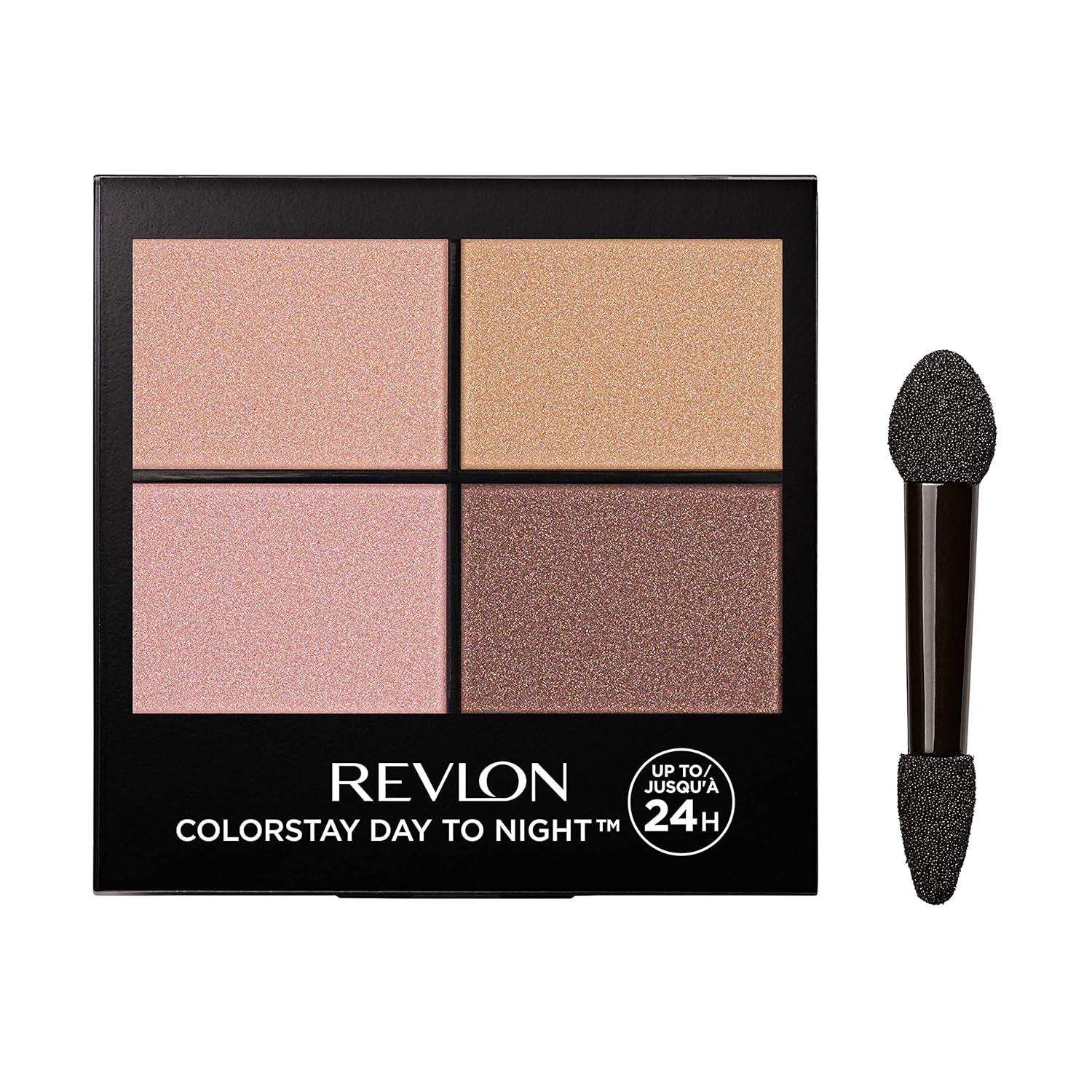 Revlon ColorStay Day to Night Eyeshadow Quad, Longwear Shadow Palette with Transitional Shades and Buttery Soft Feel, Crease & Smudge Proof, 530 Seductive, 0.16 Oz