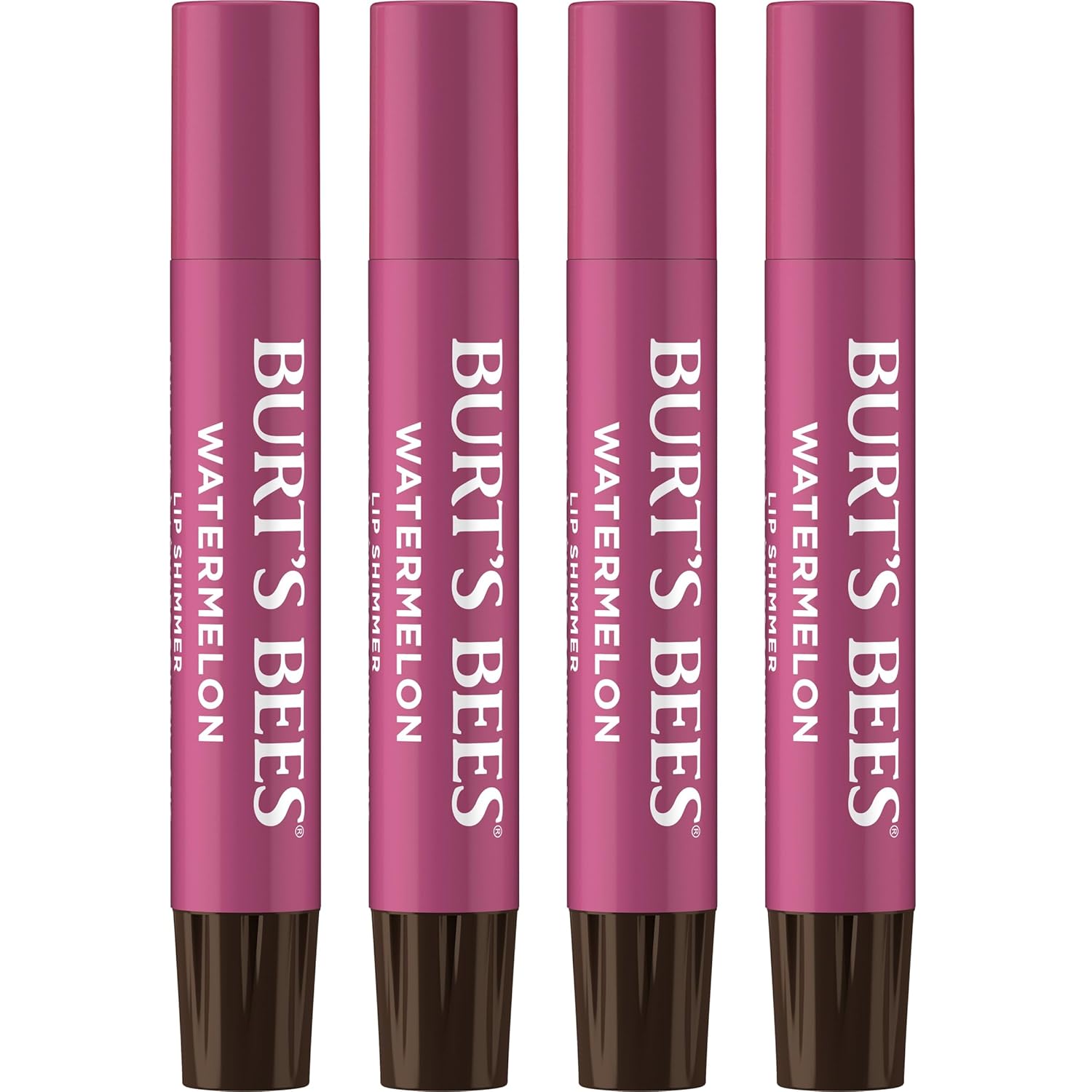 Burt's Bees Shimmer - Juego de tintes labiales, regalos para el día de la madre, barra de bálsamo labial tintado, hidratante para hidratación durante todo el día con acabado pigmentado brillante de