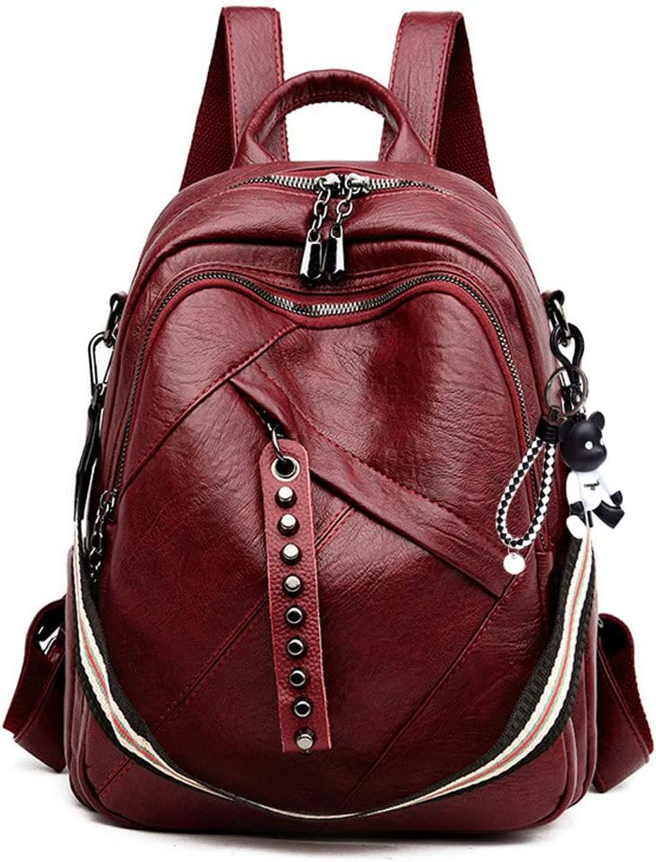BUKESIYI Women's Backpack Handbags PU Leather Anti-theft Worn Shoulder Strap Original Elegant Brand FR78196 Black